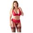 / Cottelli Plus Size - veelzijdige lingerie set (rood) - 95F/2XL