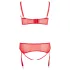 Cottelli Plus Size - veelzijdige lingerieset duo (rood) - 95F/2XL
