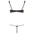 Cottelli - lingerie set - geborduurd en glanzend - zwart - L