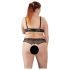 Cottelli Plus Size - Parel bh-set (zwart)