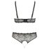 Cottelli Plus Size - Parel bh-set (zwart)