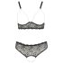 Cottelli Plus Size - Parel bh-set (zwart)