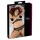 Cottelli Plus Size - bh set met parels - zwart - 3XL