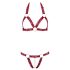 Cottelli - metalen ring open bh set (rood)