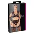 Cottelli Plus Size - lingerie set - kant - strass steentjes - zwart