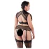 Cottelli Plus Size - lingerie set - kant - strass steentjes - zwart