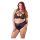 / Cottelli Plus Size - Kruisband BH en slip (zwart) - 85E/L