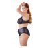 / Cottelli Plus Size - Kruisband BH en slip (zwart) - 85E/L