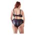 / Cottelli Plus Size - Kruisband BH en slip (zwart) - 85E/L