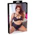 / Cottelli Plus Size - Kruisband BH en slip (zwart) - 85E/L