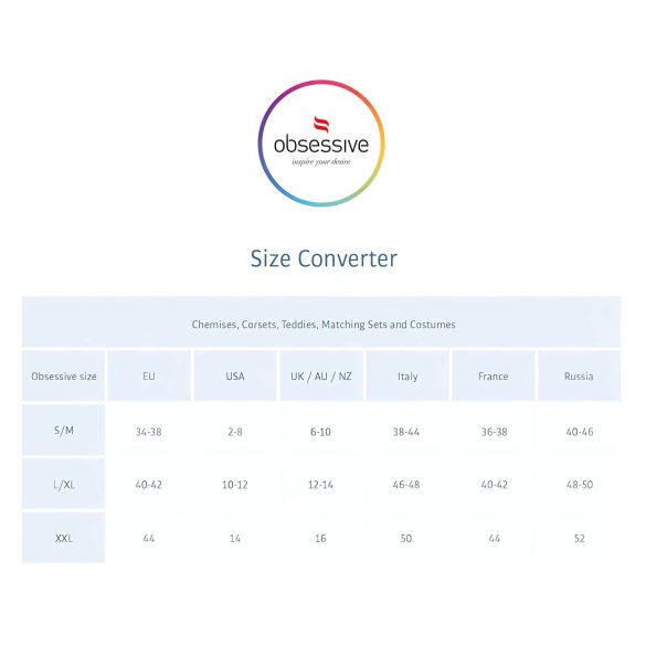 Obsessive 818-SEG-1 - schitterende lingerie set (zwart) - L/XL