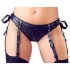 Cottelli Bondage - bh set met glanzende beugel en boeien - zwart - XL