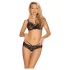 Obsessive - bh set - kant bloemenprint - zwart