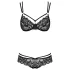 Obsessive - bh set - kant bloemenprint - zwart