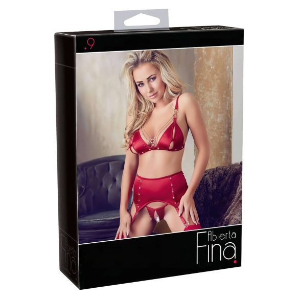 Abierta Fina - fonkelend kettingsetje (rood)