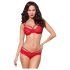 Obsessive 860-SET-3 - Rozen, kanten bh-set (rood)