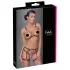 Cottelli - bodyharnas met kettingen - 2-delig - zwart