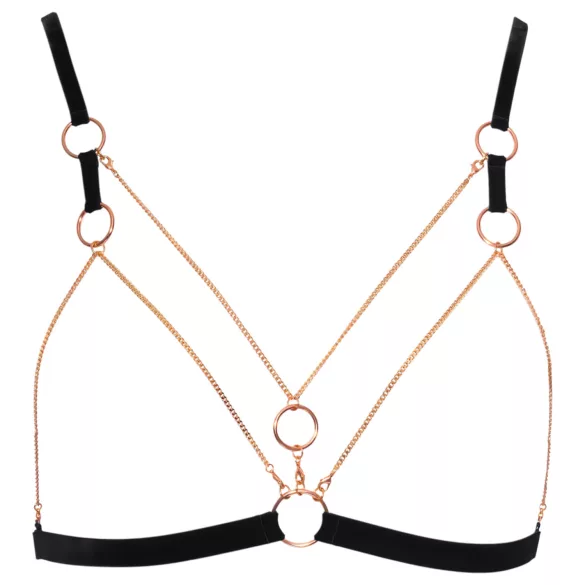 Cottelli - bodyharnas met kettingen - 2-delig - zwart - M