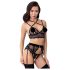 Abierta Fina - kanten lingerieset (zwart)