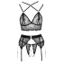 Abierta Fina - lingerie set - kant - zwart