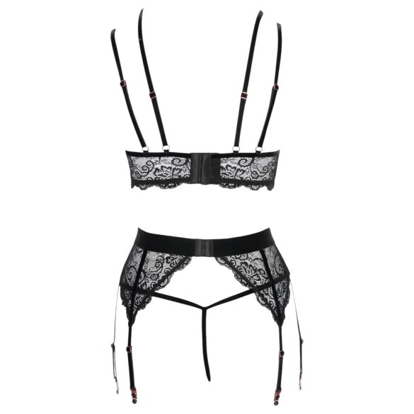 Abierta Fina - lingerie set - kant - zwart - L