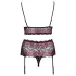 Cottelli Curves - bloemen open bh-set (zwart)
