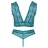 Cottelli Curves - korset kanten lingerieset (blauw)
