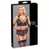 Cottelli Bondage Plus Size - kanten beha set (zwart)