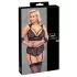 Cottelli Bondage Plus Size - kanten beha set (zwart) - 3XL