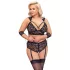 Cottelli Bondage Plus Size - kanten beha set (zwart) - 3XL