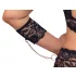 Cottelli Bondage Plus Size - kanten beha set (zwart) - 3XL