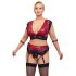 /Cottelli Bondage Plus Size - kanten beha set (rood)