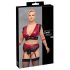 /Cottelli Bondage Plus Size - kanten beha set (rood)