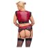 /Cottelli Bondage Plus Size - kanten beha set (rood)