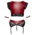 /Cottelli Bondage Plus Size - kanten beha set (rood)
