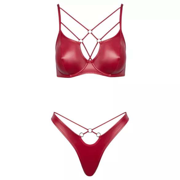 Cottelli Party - bh set - glanzend effect - rood - 80B/M