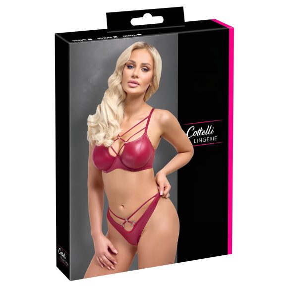 Cottelli Party - glanzend bh-set (rood) - 80B/M