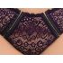 Cottelli Plus Size - Doorzichtig paarse bh-set met patroon