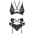 Obsessive Alessya - kanten lingerieset (zwart)