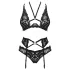 Obsessive Alessya - kanten lingerieset (zwart)
