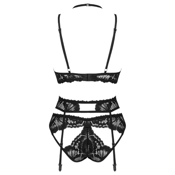 Obsessive Alessya - kanten lingerieset (zwart)