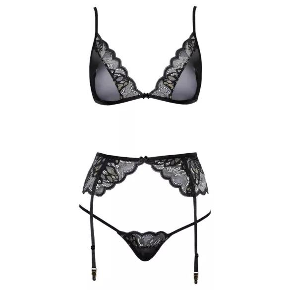 Kissable - verleidelijk lingerie set (zwart)