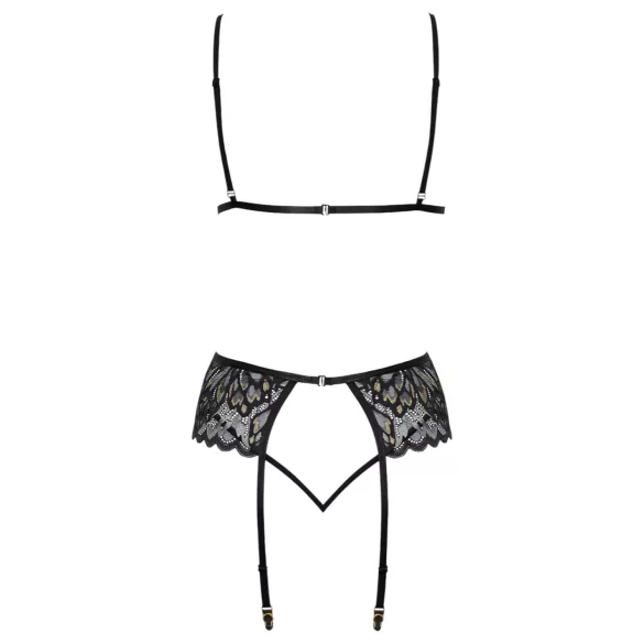 Kissable - verleidelijk lingerie set (zwart)