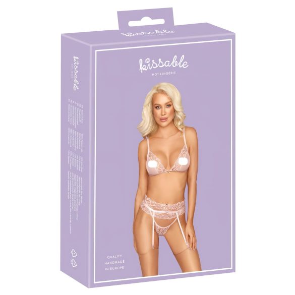 Kissable - lingerie set - kanten details - roze
