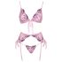 Kissable - Roze geborduurd lingeriesetje (roze)