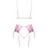 Kissable - Roze geborduurd lingeriesetje (roze)
