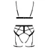 Cottelli - tweedelige bodyharnas set - zwart - XL