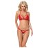 Obsessive 838-SET-3 - rode kanten bh-set met bandjes - L/XL
