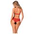 Obsessive Atenica - Kruisband Lingerieset (Rood) - M/L