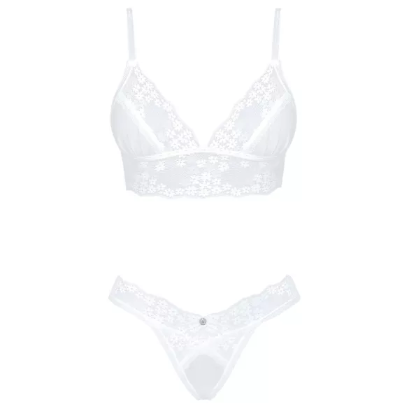 Obsessive - bh set - kanten lingerie - wit - M/L